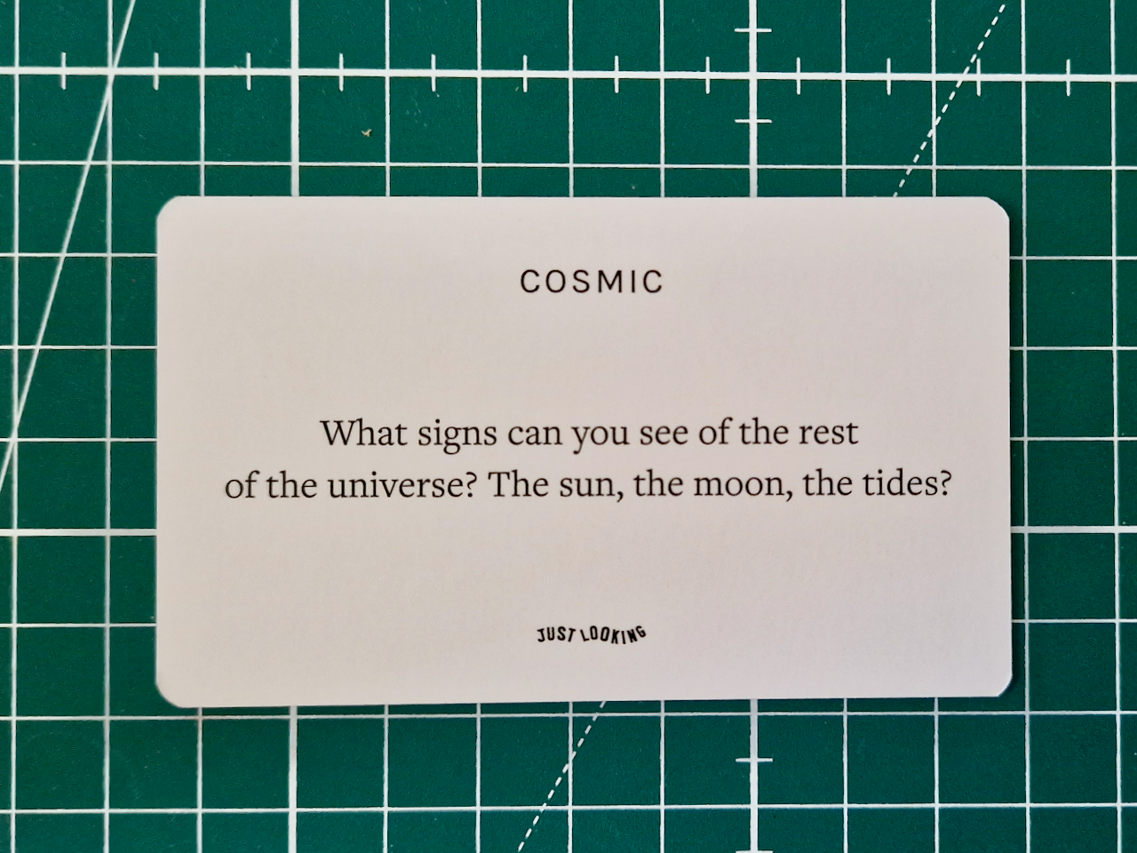 COSMIC: What signs can you see of the rest of the universe? The sun, the moon, the tides?